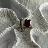 925 Sterling Silver Garnet Ring Size 8.5