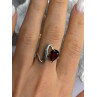 925 Sterling Silver Garnet Ring Size 8.5