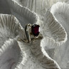 925 Sterling Silver Garnet Ring Size 8.5