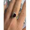 925 Sterling Silver Garnet Ring Size 8.5