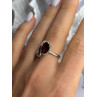 925 Sterling Silver Garnet Ring Size 8.5