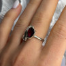925 Sterling Silver Garnet Ring Size 8.5