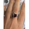 925 Sterling Silver Garnet Ring Size 8.5