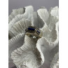 925 Sterling Silver Sodalite & Marcasite Ring Size 9