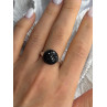 925 Sterling Silver Black Diamonds Ring Size 11