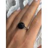 925 Sterling Silver Black Diamonds Ring Size 11