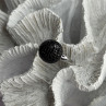 925 Sterling Silver Black Diamonds Ring Size 11