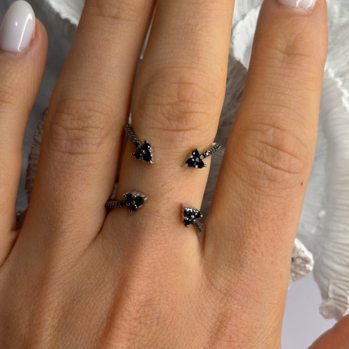 TJC 925 Sterling Silver Spinel Ring Size 10