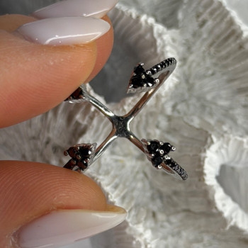 TJC 925 Sterling Silver Spinel Ring Size 10