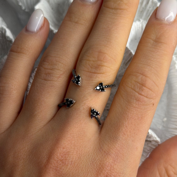 TJC 925 Sterling Silver Spinel Ring Size 10