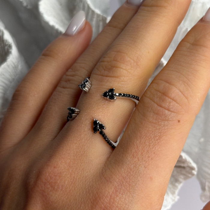 TJC 925 Sterling Silver Spinel Ring Size 10