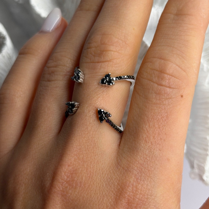 TJC 925 Sterling Silver Spinel Ring Size 10
