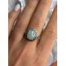 925 Sterling Silver Jadeite Ring Size 9