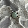 925 Sterling Silver Jadeite Ring Size 9