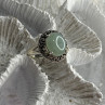 925 Sterling Silver Jadeite Ring Size 9