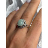 925 Sterling Silver Jadeite Ring Size 9