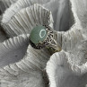 925 Sterling Silver Jadeite Ring Size 9