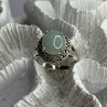 925 Sterling Silver Jadeite Ring Size 9