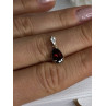 10K YELLOW GOLD GARNET & DIAMOND PENDANT LENGTH 0.70 INCH