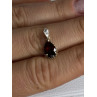 10K YELLOW GOLD GARNET & DIAMOND PENDANT LENGTH 0.70 INCH
