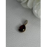 10K YELLOW GOLD GARNET & DIAMOND PENDANT LENGTH 0.70 INCH