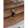 10K YELLOW GOLD GARNET & DIAMOND PENDANT LENGTH 0.70 INCH