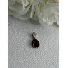 10K YELLOW GOLD GARNET & DIAMOND PENDANT LENGTH 0.70 INCH