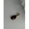 10K YELLOW GOLD GARNET & DIAMOND PENDANT LENGTH 0.70 INCH