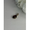 10K YELLOW GOLD GARNET & DIAMOND PENDANT LENGTH 0.70 INCH
