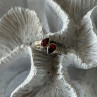 Vintage 925 Sterling Silver Garnet & Marcasite Ring Size 6