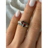 Vintage 925 Sterling Silver Garnet & Marcasite Ring Size 6