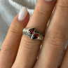 Vintage 925 Sterling Silver Garnet & Marcasite Ring Size 6