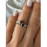 Vintage 925 Sterling Silver Garnet & Marcasite Ring Size 6