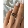 Vintage 925 Sterling Silver Garnet & Marcasite Ring Size 6