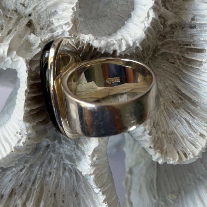 925 Sterling Silver Tigers Eye Ring Size 7