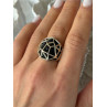 925 Sterling Silver Onyx Ring Size 7