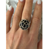 925 Sterling Silver Onyx Ring Size 7