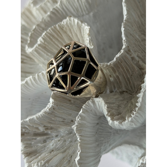 925 Sterling Silver Onyx Ring Size 7