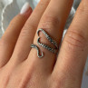 Adjustable Octopus Tentacle Wrap 925 Sterling Silver Ring Size 9