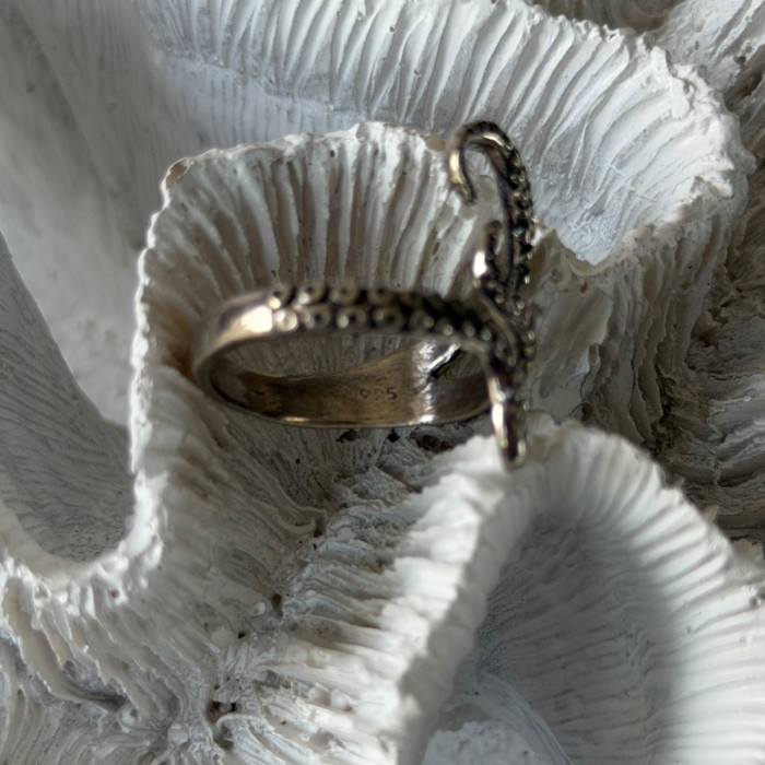 Adjustable Octopus Tentacle Wrap 925 Sterling Silver Ring Size 9