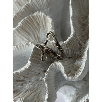 Adjustable Octopus Tentacle Wrap 925 Sterling Silver Ring Size 9