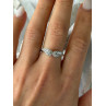 925 Sterling Silver Angel Wings Cz Ring Size 9