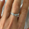 925 Sterling Silver Angel Wings Cz Ring Size 9