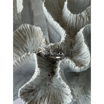 925 Sterling Silver Angel Wings Cz Ring Size 9