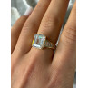 925 Sterling Silver Gold Plated Cz Ring Size 8
