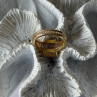 925 Sterling Silver Gold Plated Cz Ring Size 8