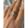 925 Sterling Silver Gold Plated Cz Ring Size 8