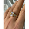 925 Sterling Silver Gold Plated Cz Ring Size 8