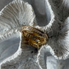 925 Sterling Silver Gold Plated Cz Ring Size 8