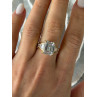 925 Sterling Silver Gold Plated Cz Ring Size 8